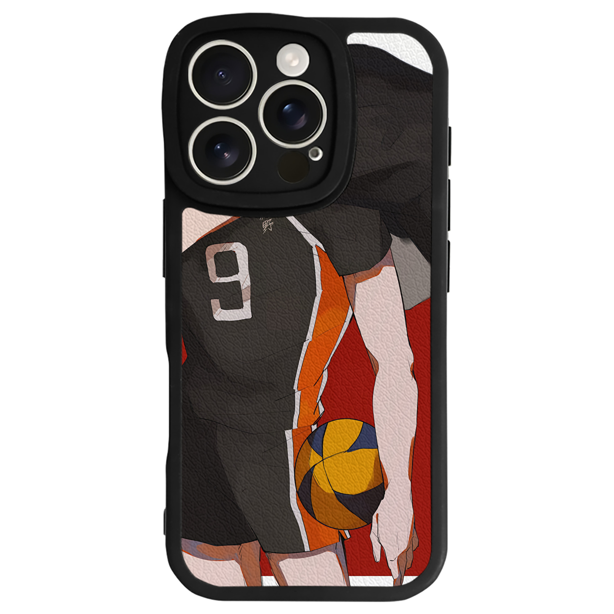 （画像用） ハイキュー!! Haikyu!! 【iPhone 16シリーズ対応】シリコンスマホケース（レザー調） 材質：シリコン